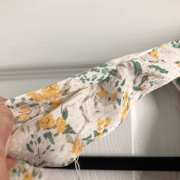 Bishop & young yellow floral tiered maxi dress in size L - Picture 4 of 11